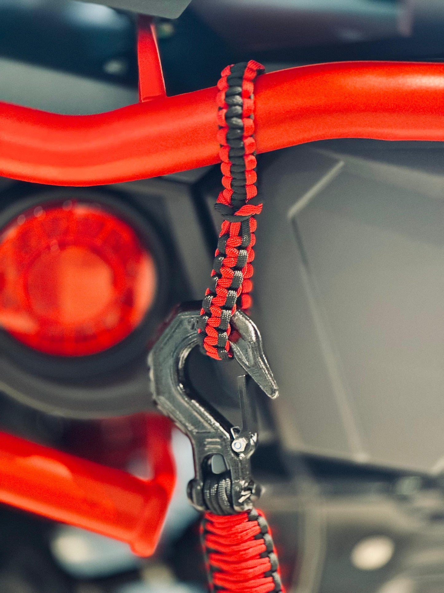 Paracord ATV recovery strap 2,5" Red