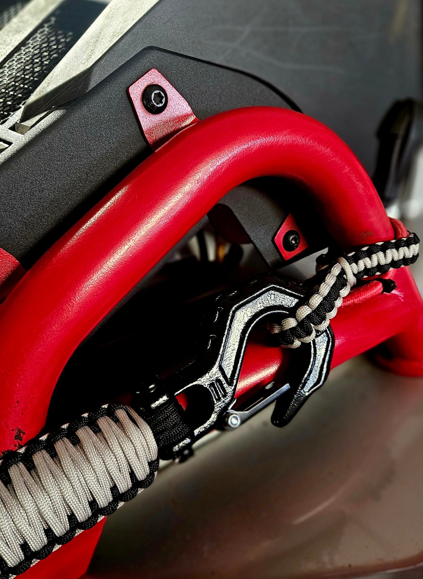 Paracord ATV recovery strap 2,5" Grey