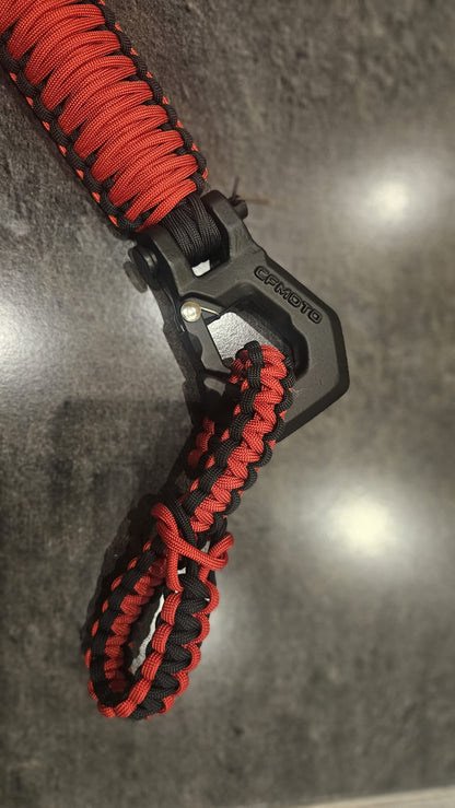 Paracord ATV recovery strap 2,5" Red CF