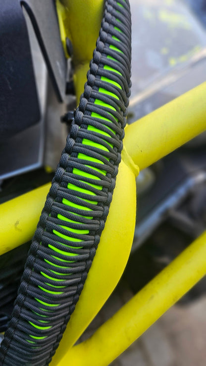 Paracord ATV recovery strap 2,5" Camo Neon Green