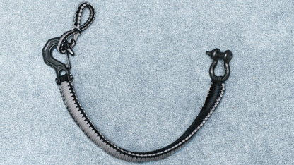 Paracord ATV recovery strap 2,5" Grey