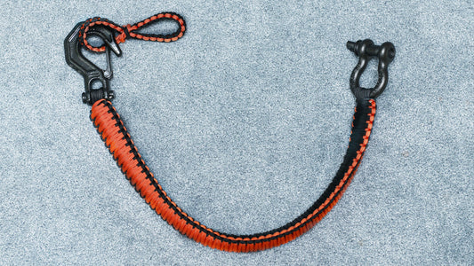 Paracord ATV recovery strap 2,5" Orange