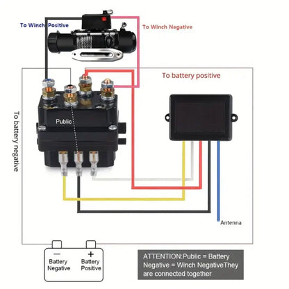 Wireless Winch Remote Control Kit Electric Switch Universal for Jeeps ATVs SUV Truck 12V 24V 434MHz
