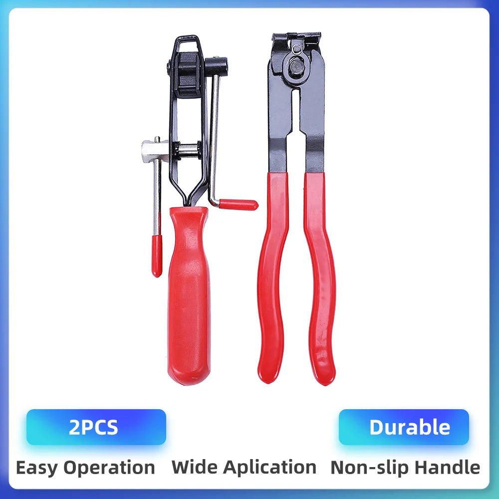 Rimoody Car Banding Tool Kit 2pcs Joint Boot Clamp Pliers Set Hose Band Cut-off Pliers Car Banding Tool Kit With Cutter Ear Boot