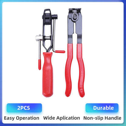 Rimoody Car Banding Tool Kit 2pcs Joint Boot Clamp Pliers Set Hose Band Cut-off Pliers Car Banding Tool Kit With Cutter Ear Boot