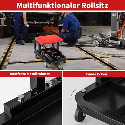 Universal Auto Repair Bench Automotive Machinery Workshop Tool Tray Heavy-duty Tool Bracket Roller Cart Tool Stool With tray
