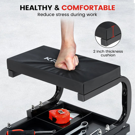 120kg Load Car Repair Bed Auto Maintenance Work Bench Chair Auto Workshop Bench Wheels Roller Car Creeper Seat Roller Seat