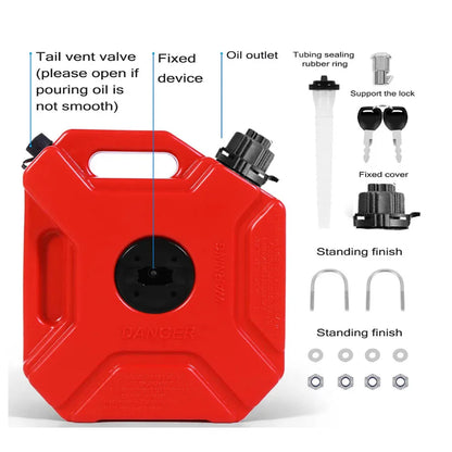 3/5L Child Lock Mororcycle Accessories Fuel Tank Petrol Cans Barrels Can Gas Spare Container Anti-static Jerry Can Fuel Tank