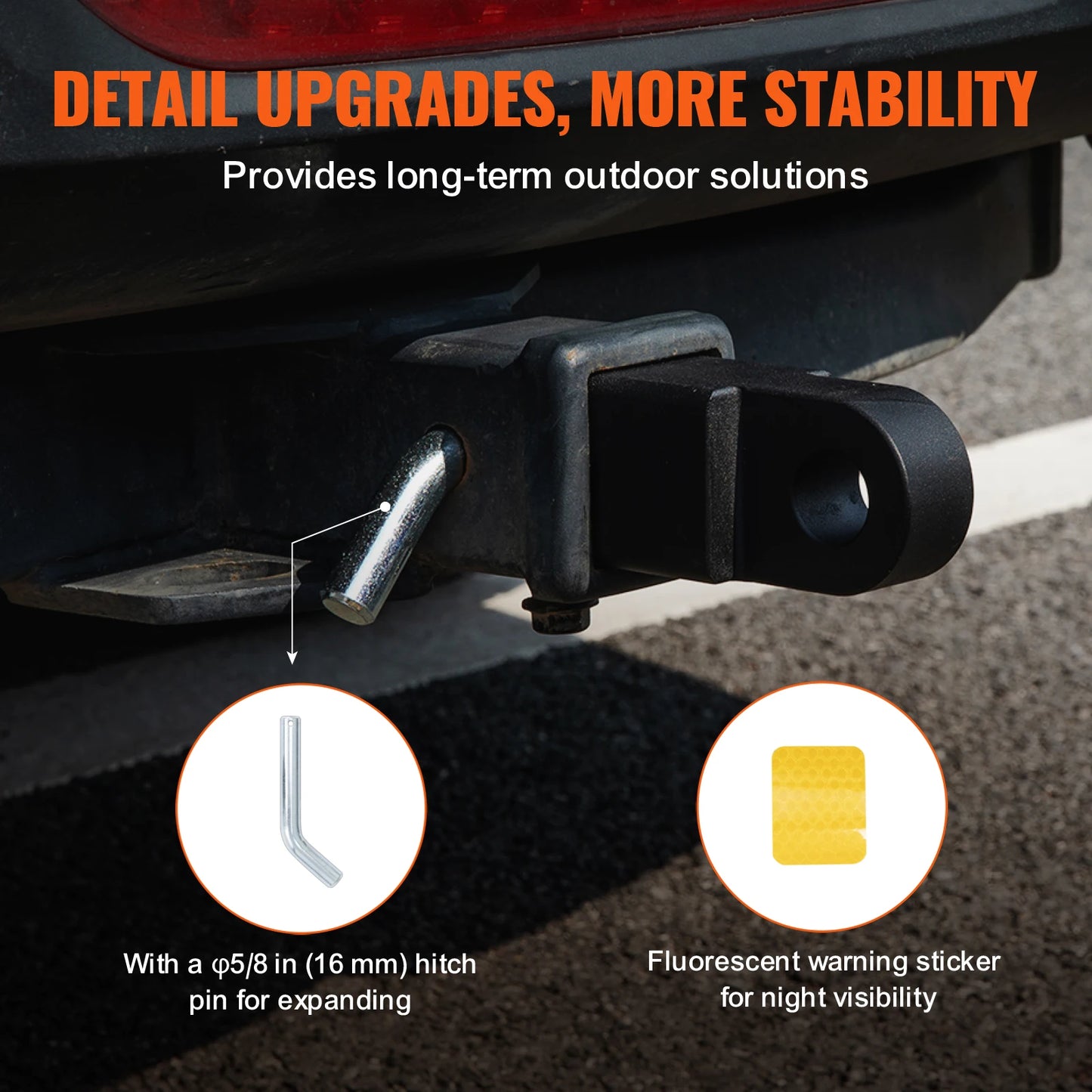 Vevor 52900lbs Shackle Hitch Receiver Fits 2" Receiver Towing Accessories with Trailer Hitch Lock Pin for Truck Jeep Off-Road
