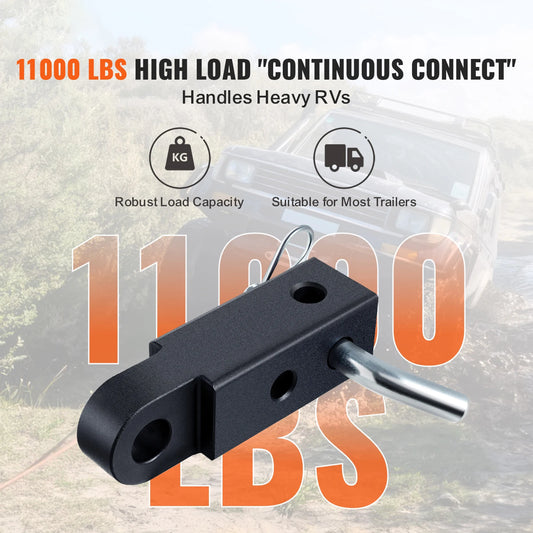 Vevor 52900lbs Shackle Hitch Receiver Fits 2" Receiver Towing Accessories with Trailer Hitch Lock Pin for Truck Jeep Off-Road