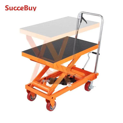 Vevor 1100lbs Hydraulic Lift Table Cart Manual  Scissor 35.4" Lifting Height with 4 Wheels for Material Handling Transport