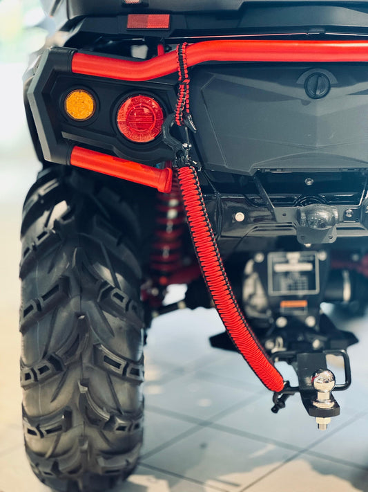 Paracord ATV recovery strap 2,5" Red