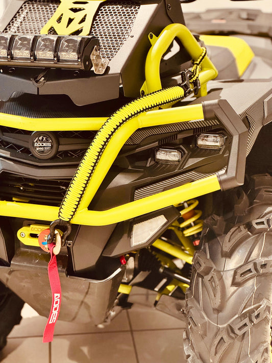 Paracord ATV recovery strap 2,5" Yellow