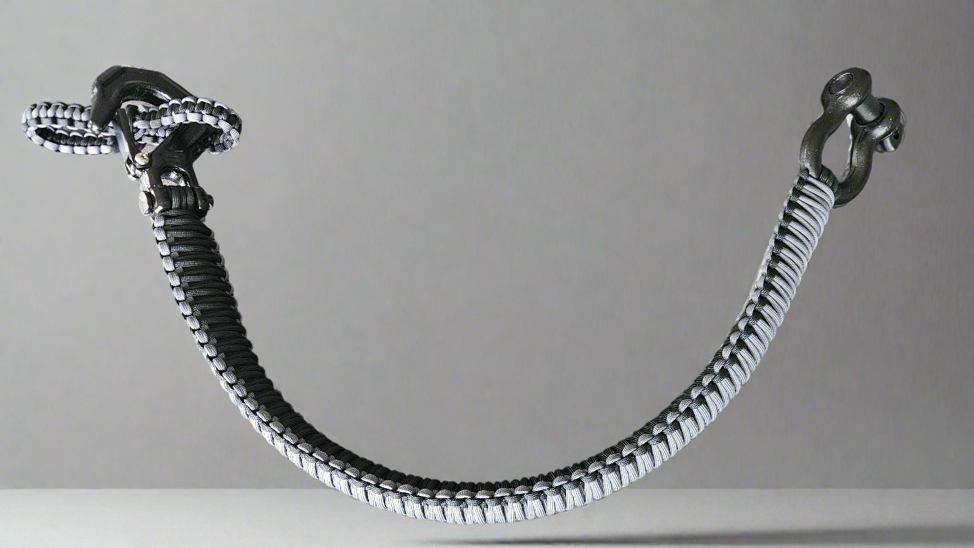 Paracord ATV recovery strap 2,5" Graphite