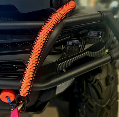 Paracord ATV recovery strap 2,5" Orange