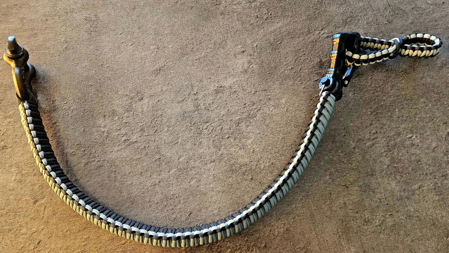 Paracord ATV recovery strap 2,5" Cyber Grey