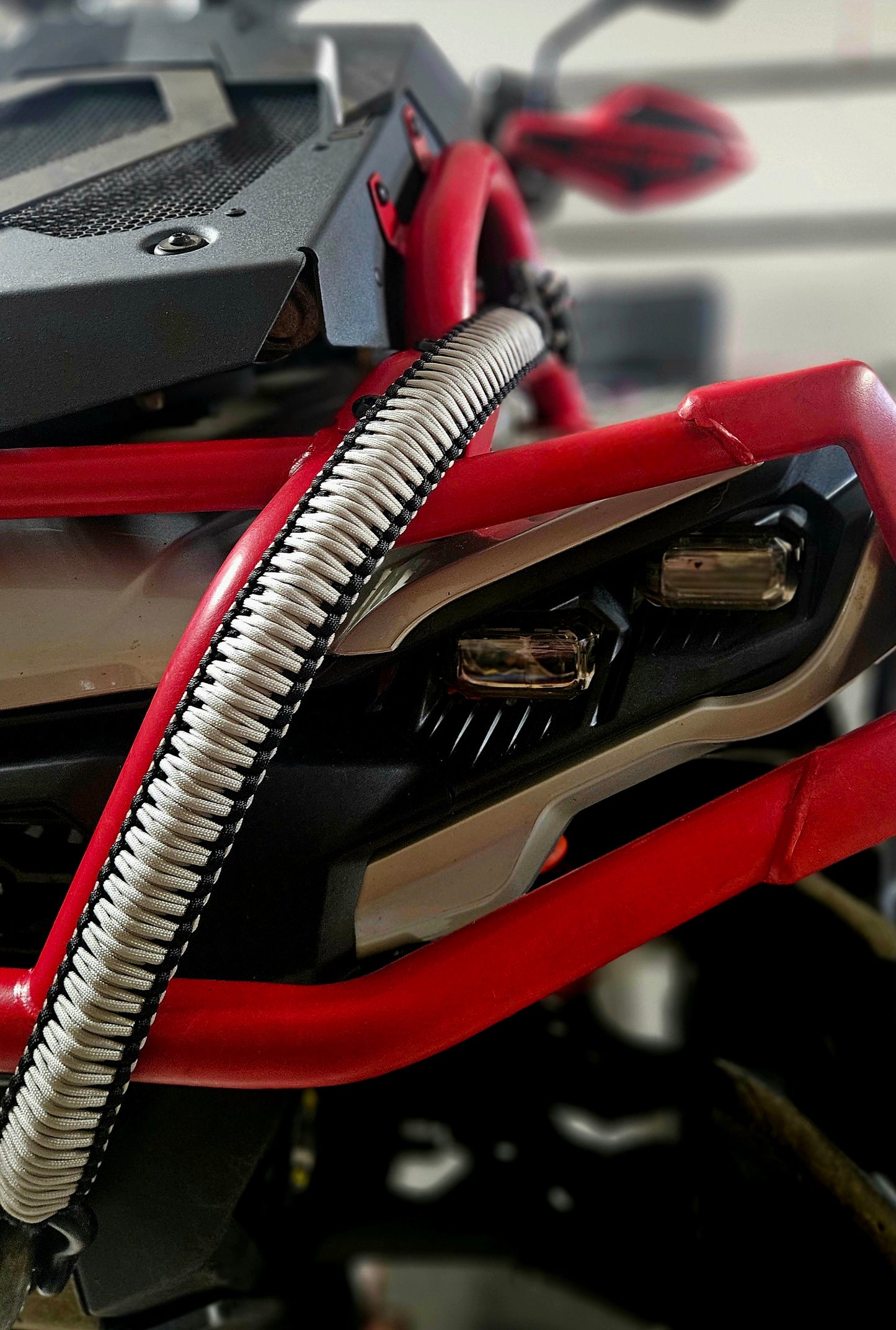 Paracord ATV recovery strap 2,5" Grey