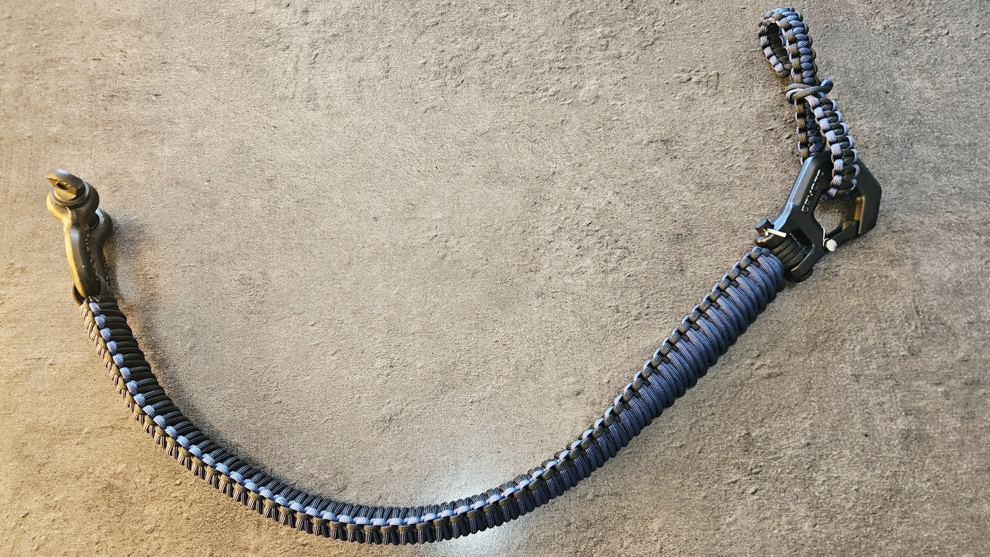 Paracord ATV recovery strap 2,5" Navy