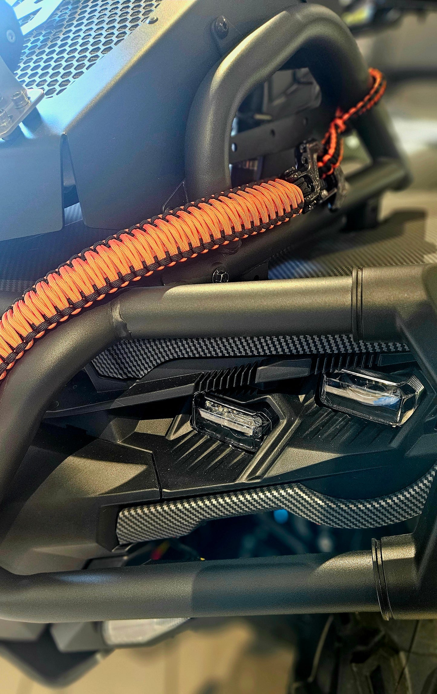 Paracord ATV recovery strap 2,5" Orange