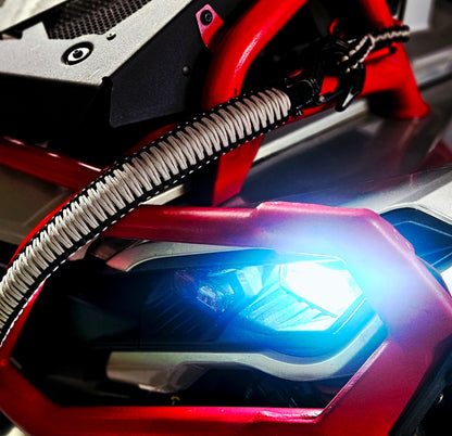 Paracord ATV recovery strap 2,5" Grey